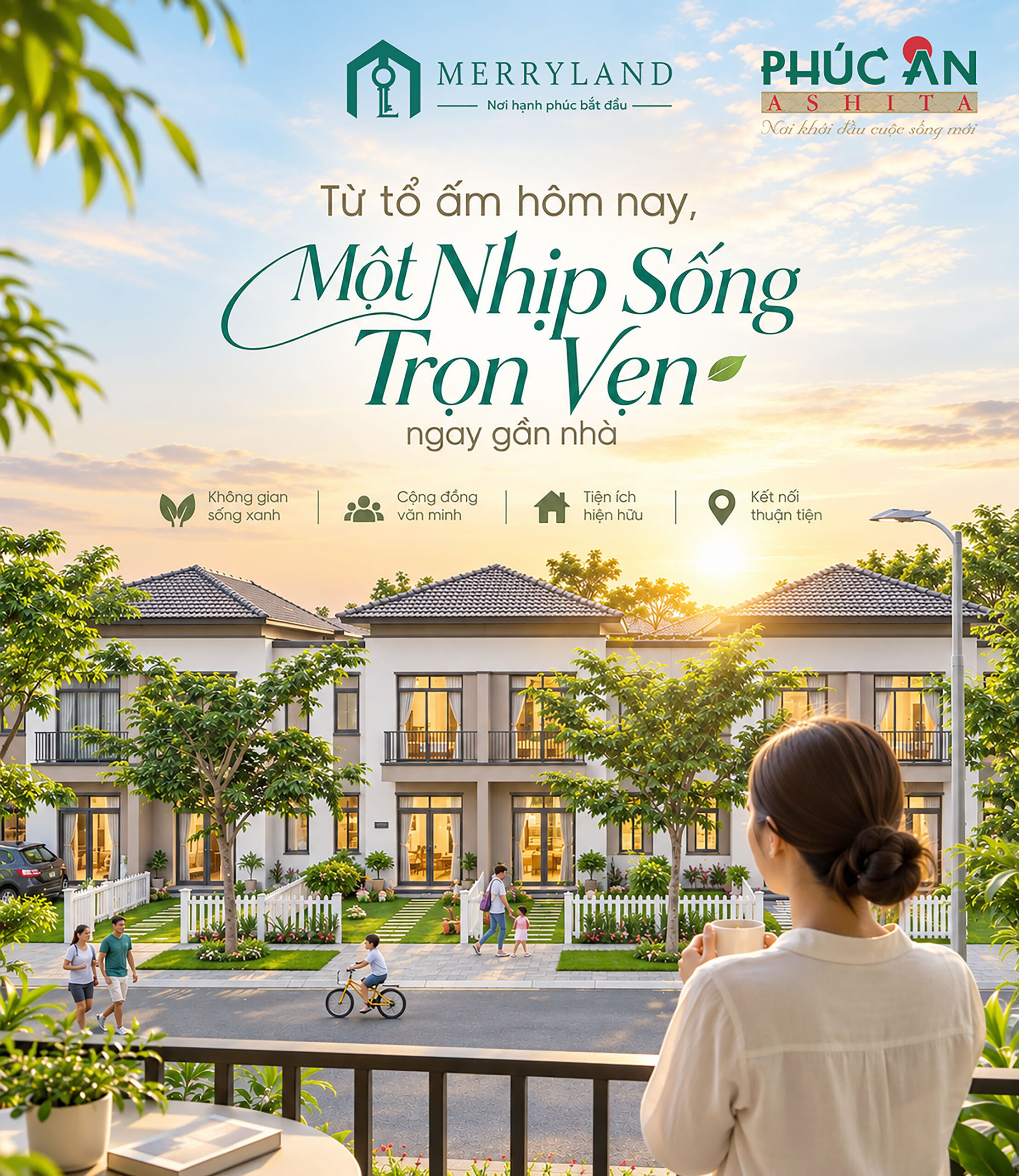 Khám phá Phúc An Ashita – không gian sống hướng đến sự hài hòa giữa nhà phố, cảnh quan xanh, tiện ích và nhịp sống gia đình.